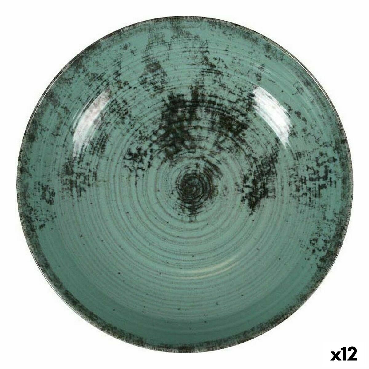 Hlboký Tanier La Mediterránea Aspe Tyrkysový Ø 22,7 x 5 cm (12 kusov)