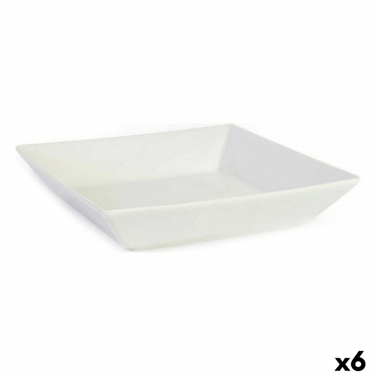 Miska na šalát La Mediterránea Elite Biela Keramický 21 x 21 x 4,5 cm (6 kusov) (21 x 21 x 4,5 cm)