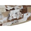 Vankúšik DKD Home Decor Podlaha Polyester Koža Aluminium Viacfarebná Koloniálny štýl (60 x 60 x 20 cm)