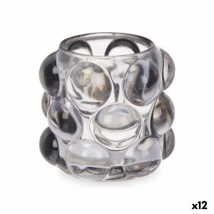 Svietnik Mikrosféra Sivá Sklo 8,4 x 9 x 8,4 cm (12 kusov)