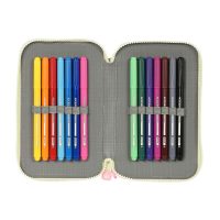 Školský peračník s náplňou Glow Lab Magic flow Béžová 12.5 x 19.5 x 4 cm (28 Kusy)