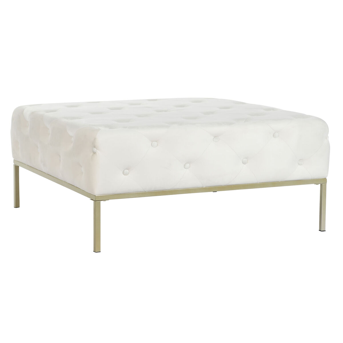 Stolička DKD Home Decor Biela Zlatá Kov 100 x 100 x 45 cm