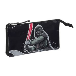 Dvojitý peračník Star Wars The fighter Čierna 22 x 12 x 3 cm