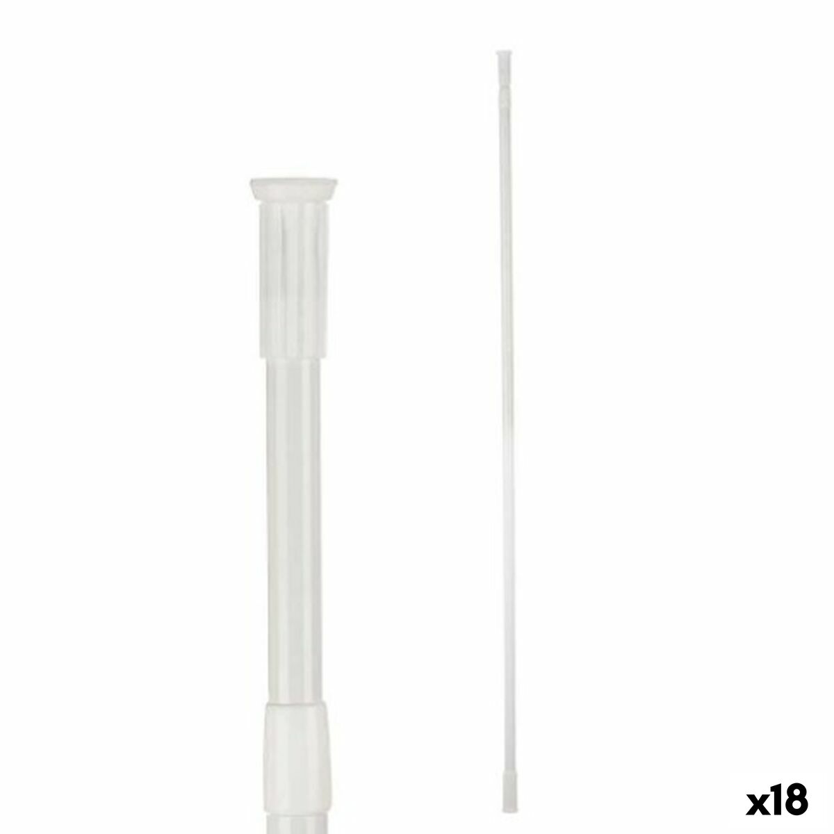 Výsuvná tyč Na sprchu Biela Aluminium 260 x 2,2 x 2,2 cm (18 kusov)