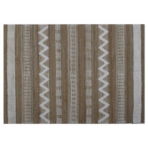 Koberec Home ESPRIT Biela Gaštanová Boho 140 x 200 x 1 cm