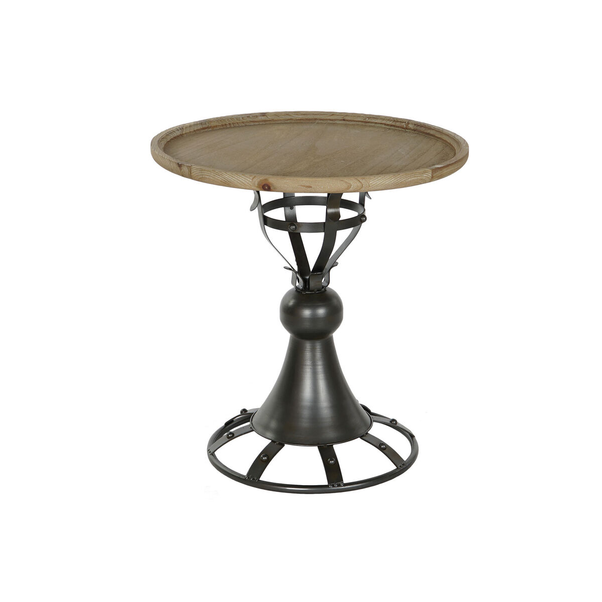 Postranný stolík DKD Home Decor Jedľa Čierna Kov 60 x 60 x 63,5 cm