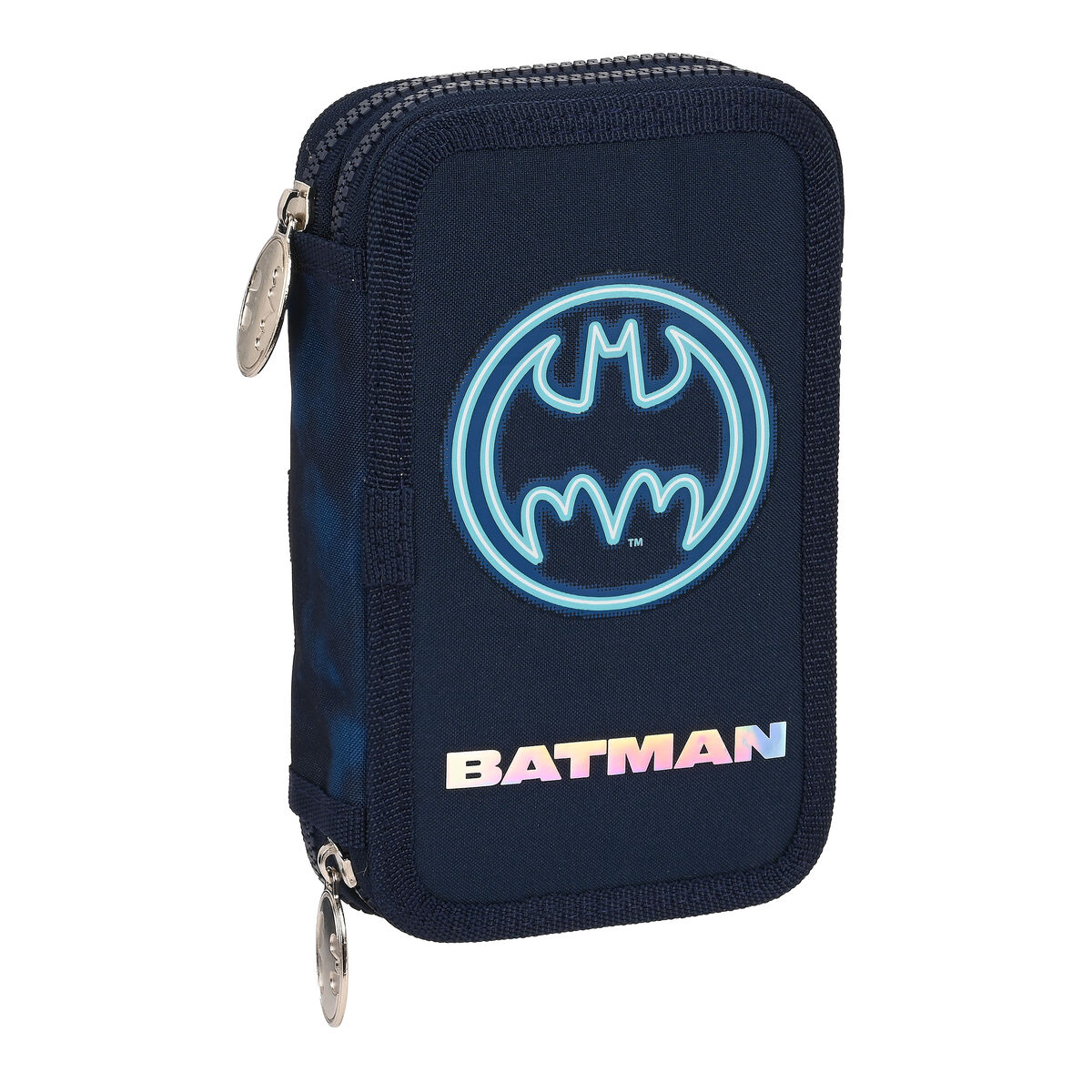 Dvojitý peračník PLUMIER Batman Legendary Námornícka modrá 12.5 x 19.5 x 4 cm (28 Kusy)