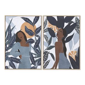 Maľba Home ESPRIT Tropické 63 x 4,5 x 93 cm (2 kusov)