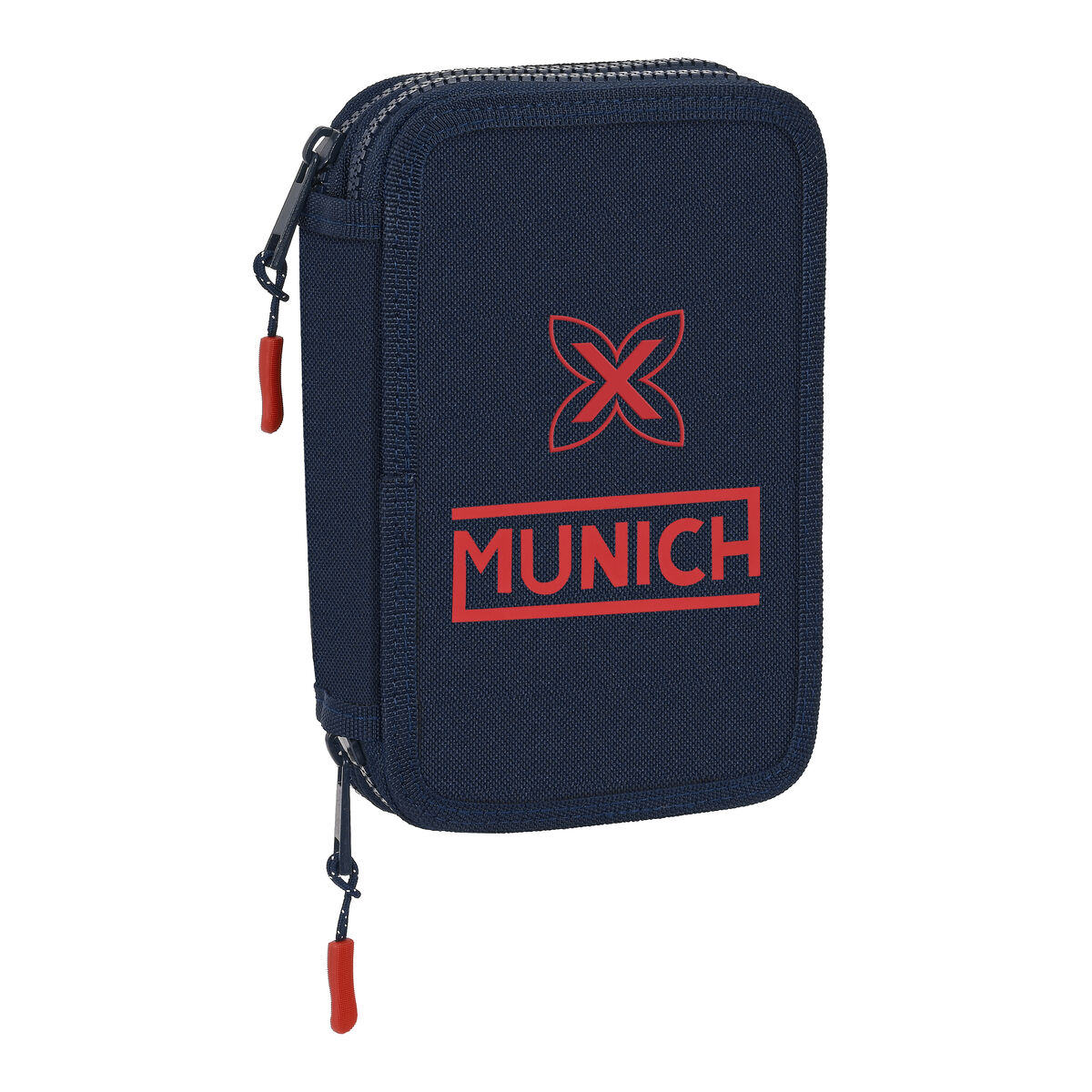 Dvojitý peračník PLUMIER Munich Flash Námornícka modrá 12.5 x 19.5 x 4 cm (28 Kusy)