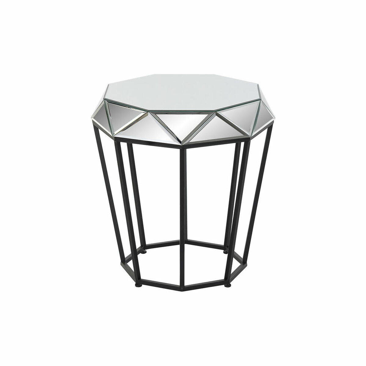 Postranný stolík DKD Home Decor Čierna Kov Zrkadlo 50 x 50 x 55 cm