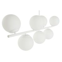Stropné svetlo DKD Home Decor 98 x 45 x 30 cm Sklo Kov Biela 50 W