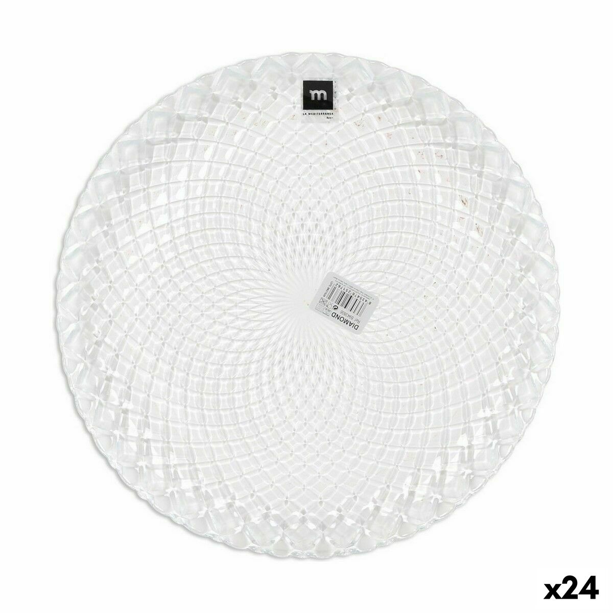 Plochý tanier La Mediterránea Diamond ø 27 x 2 cm (24 kusov)
