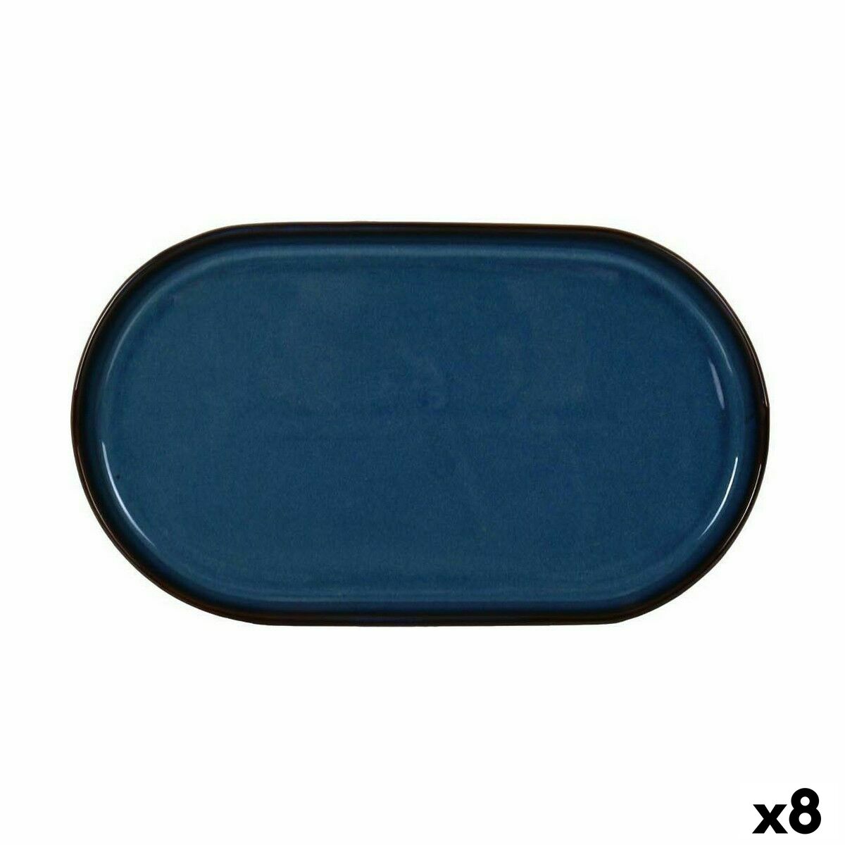 Tácka na chuťovky La Mediterránea Chester Modrá Oválny 30,5 x 17,5 x 2,8 cm (8 kusov)