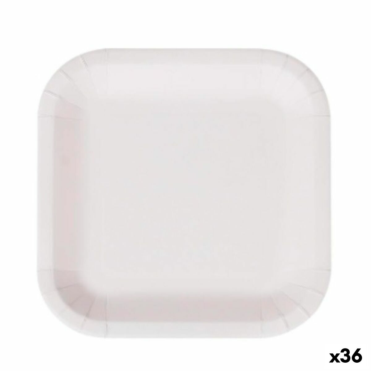 Sada tanierov Algon Jednorázový; nevratný Biela Kartón Hranatý 26 cm (36 Kusov)