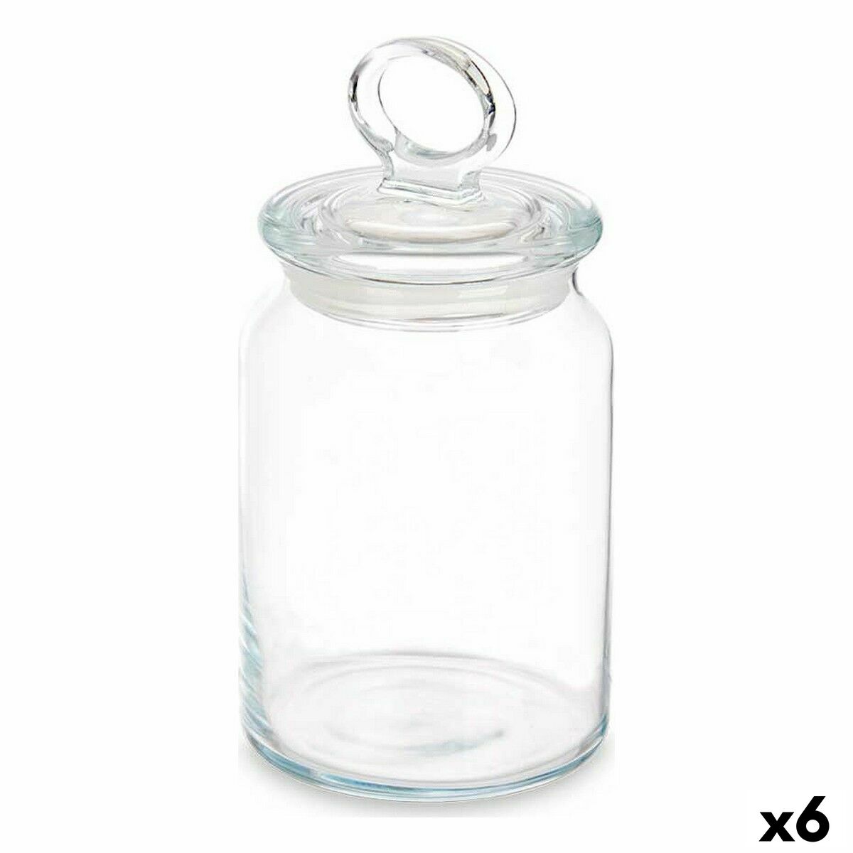 Pohár Kitchen 860 ml 9,8 x 19,3 x 9,8 cm Transparentná Silikónové Sklo (6 kusov)