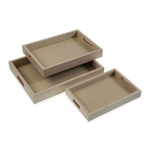 Súprava táciek Versa Drevo MDF 30 x 5,5 x 40 cm (3 Kusy)