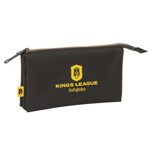 Trojitý peračník Kings League Čierna 22 x 12 x 3 cm