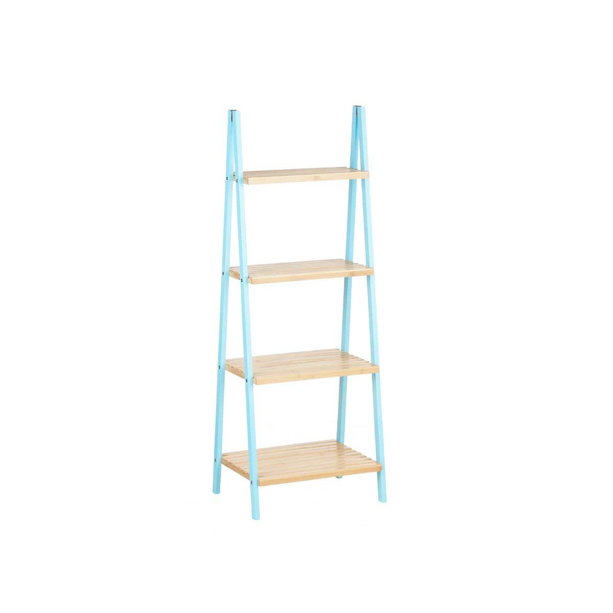 Polička do kúpelne Modrá Prírodná Bambus Drevo 40 x 109,3 x 30 cm