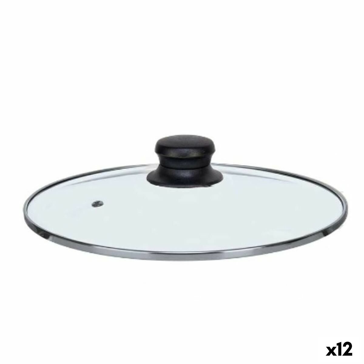 Pokrývka na hrniec 22 cm Sklo Striebristý (12 kusov)