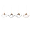Stropné svetlo DKD Home Decor 34 x 34 x 21 cm Striebristý Čierna Sivá Ružová Kov Biela 50 W 60 W Borovica