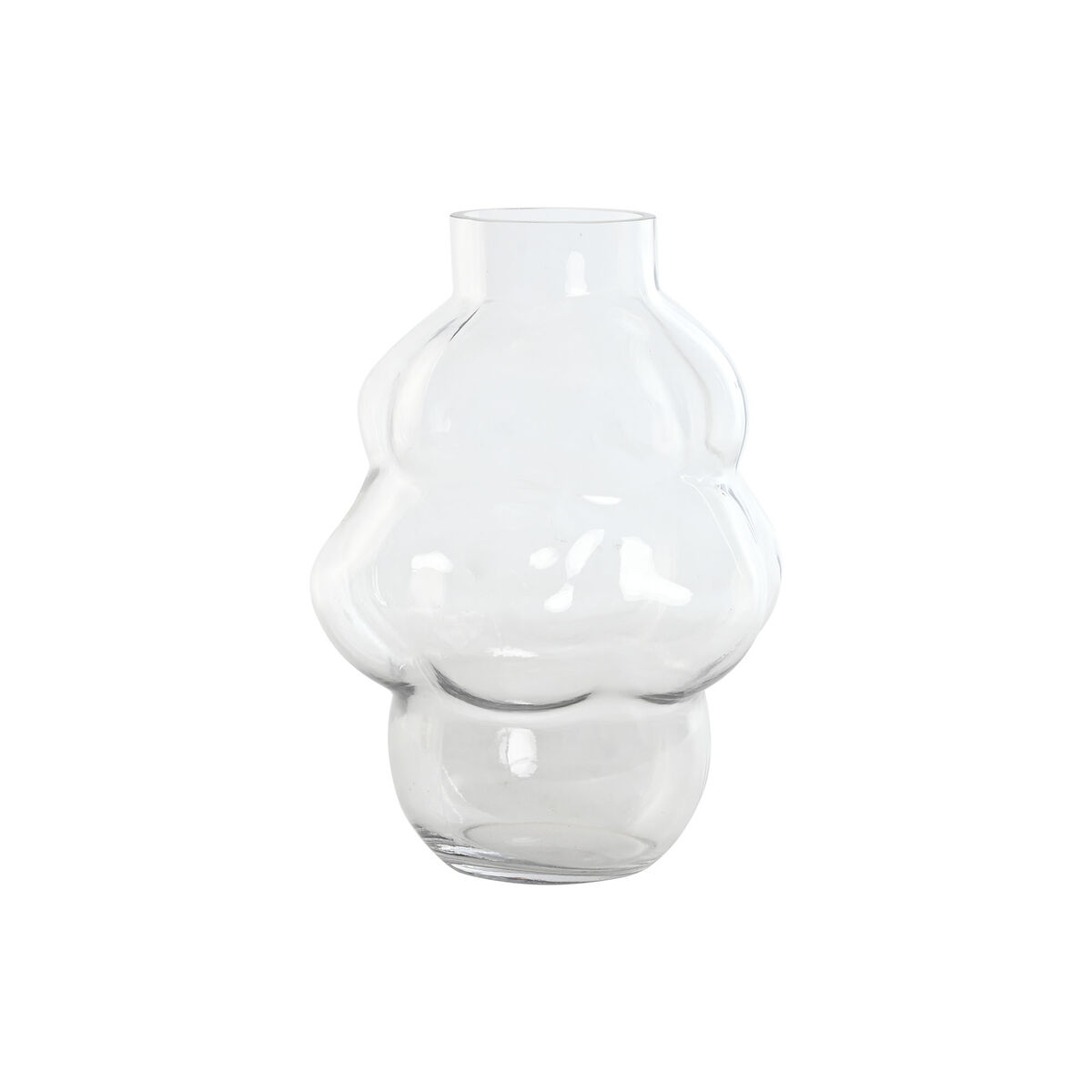 Váza Home ESPRIT Transparentná Sklo 24 x 22 x 32 cm