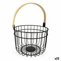 Dekoračný košík Quttin Rustic Okrúhla 4 mm 28 x 26,5 x 22 cm (12 kusov)