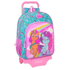 Školská taška na kolieskach My Little Pony Magic Ružová Tyrkysový 33 x 42 x 14 cm