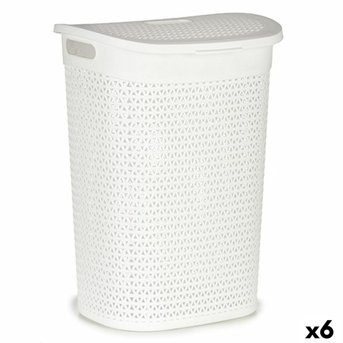 Kôš na prádlo Biela Plastické 60 L 43,5 x 57,5 x 34 cm (6 kusov)