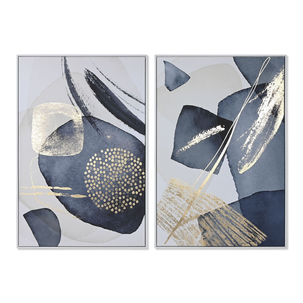 Maľba Home ESPRIT Abstraktný Moderný 83 x 4,5 x 123 cm (2 kusov)