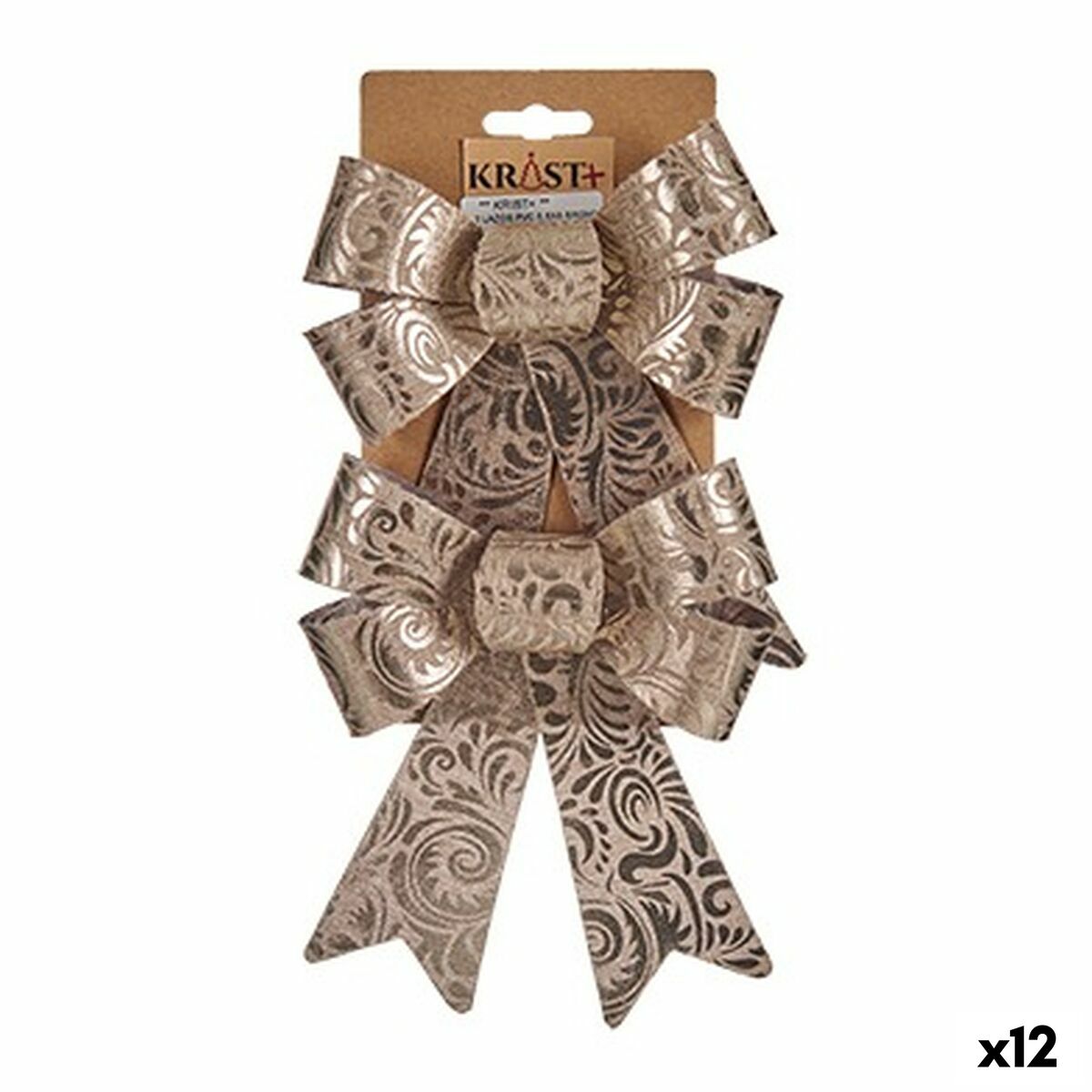 Laso Vianočná ozdoba Bronz PVC 15 x 4 x 16 cm (12 kusov)