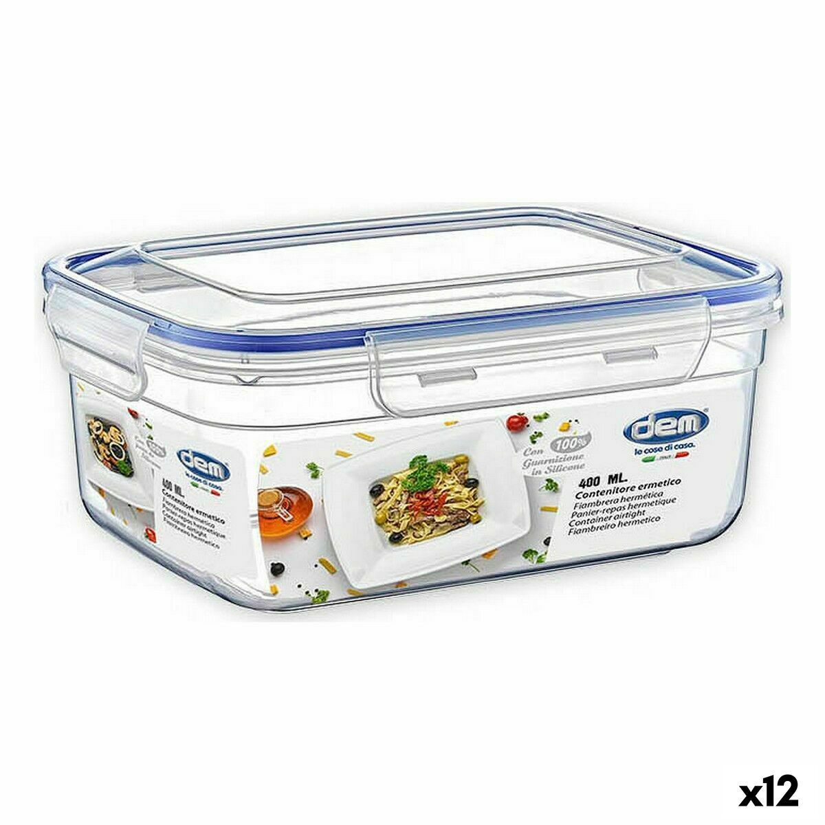 Tepelný obedár Dem Obdĺžnikový 400 ml (12 kusov)