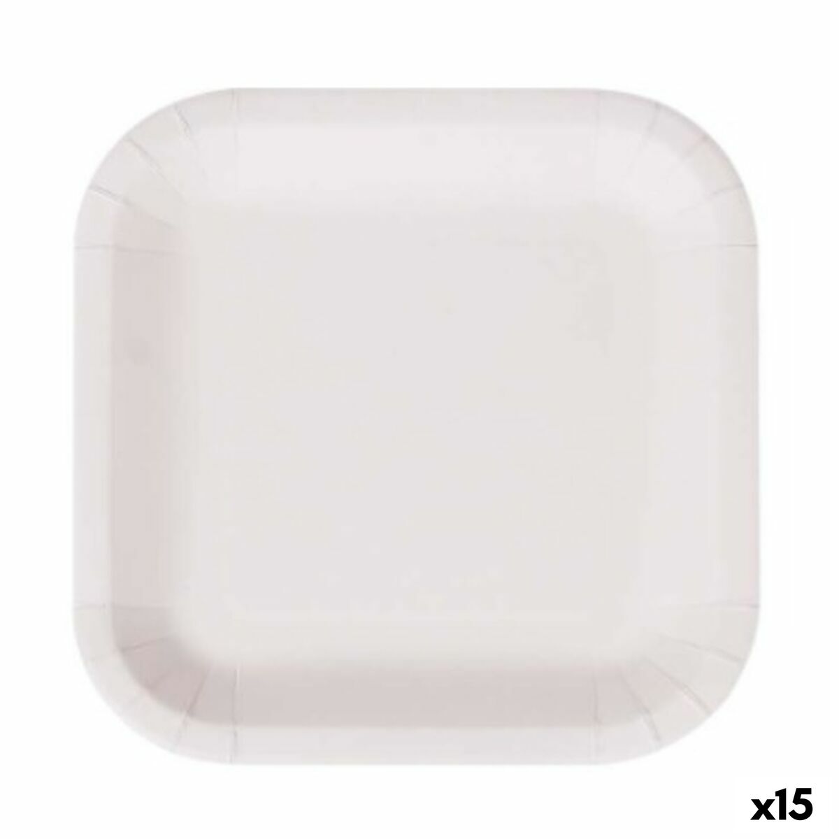 Sada tanierov Algon Jednorázový; nevratný Biela Kartón Hranatý 26 cm (15 kusov)