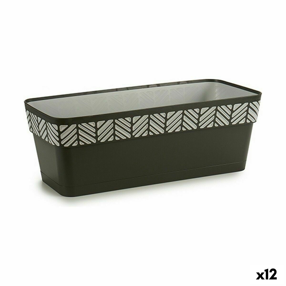Samozavlažovací hrantík Stefanplast Orfeo Antracit Plastické 18 x 17 x 49,5 cm (12 kusov)
