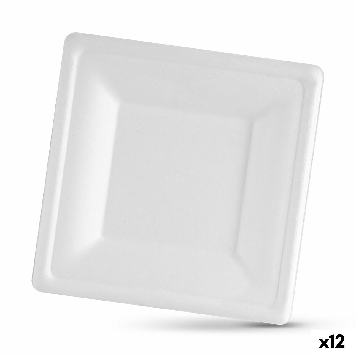 Sada tanierov Algon Jednorázový; nevratný Biela Cukrová trstina Hranatý 16 cm (12 kusov)