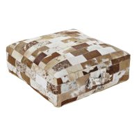 Vankúšik DKD Home Decor Podlaha Polyester Koža Aluminium Viacfarebná Koloniálny štýl (60 x 60 x 20 cm)