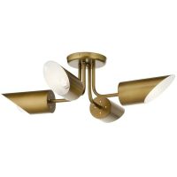 Stropné svetlo DKD Home Decor Zlatá Kov 50 W 70 x 70 x 20 cm