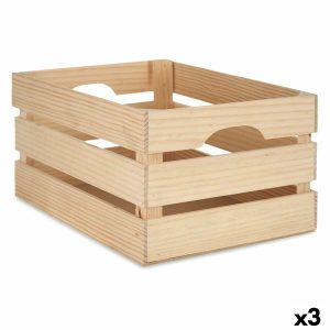 Ozdobná krabica Drevo 26 x 18,3 x 36 cm (3 kusov)