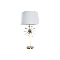 Stolná lampa DKD Home Decor Zlatá Kov Biela 41 x 41 x 80 cm 220 V 50 W