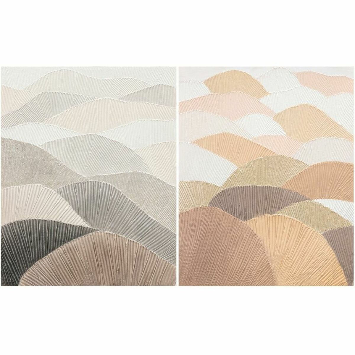 Maľba DKD Home Decor 80 x 3,7 x 100 cm Hora Škandinávsky (2 kusov)