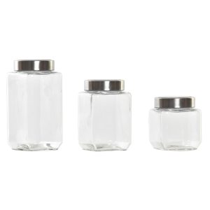 Sada 3 dóz DKD Home Decor 750 ml 8,5 x 8,5 x 18 cm