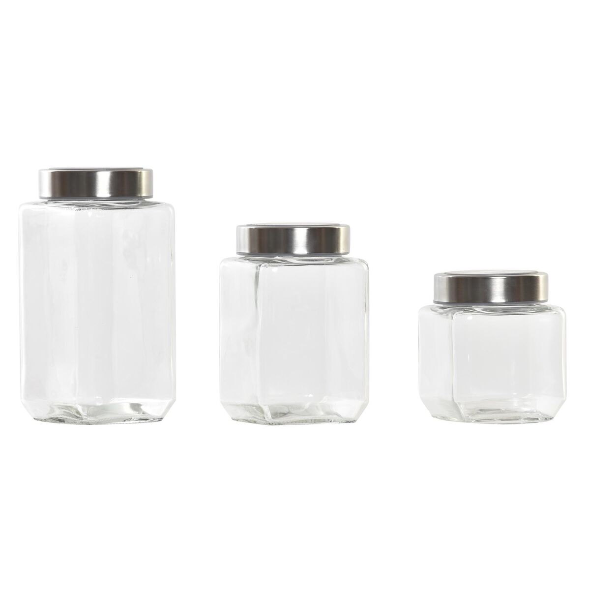 Sada 3 dóz DKD Home Decor 750 ml 8,5 x 8,5 x 18 cm