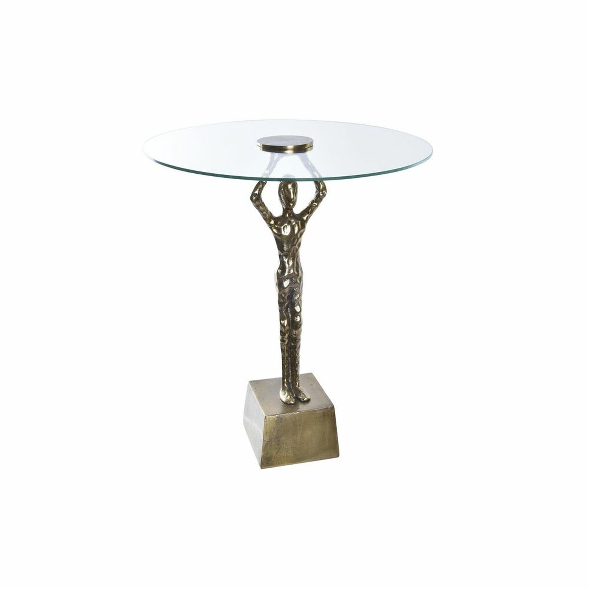 Postranný stolík DKD Home Decor Sklo Zlatá Aluminium 46 x 46 x 57 cm