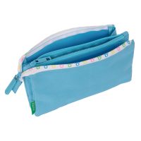 Trojitý peračník Benetton Spring Nebeská modrá 22 x 12 x 3 cm