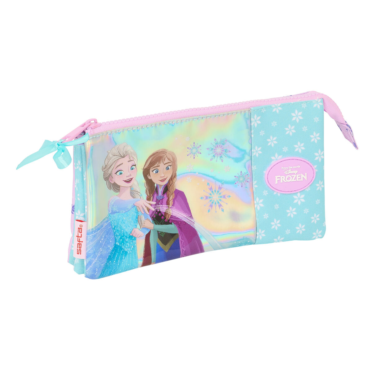 Trojitý peračník Frozen Cool days Fialová Nebeská modrá 22 x 12 x 3 cm