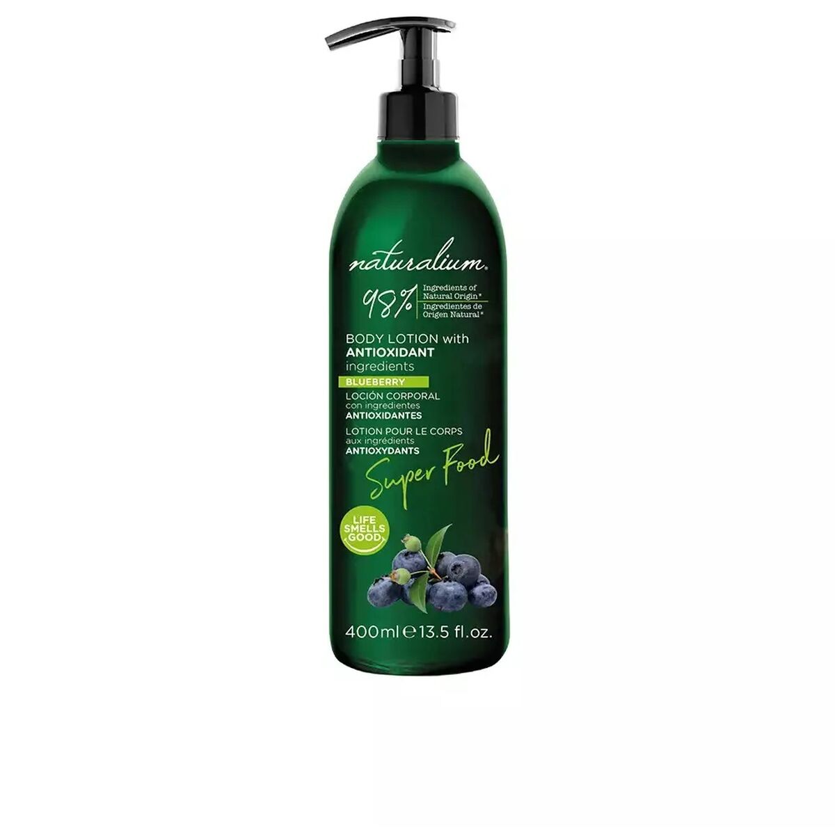 Telové mlieko Naturalium Super Food Antioxidačný Čučoriedky 400 ml