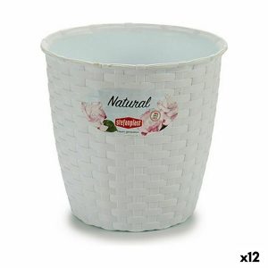 Kvetináč Stefanplast Biela Plastické 14 x 13 x 14 cm (12 kusov)