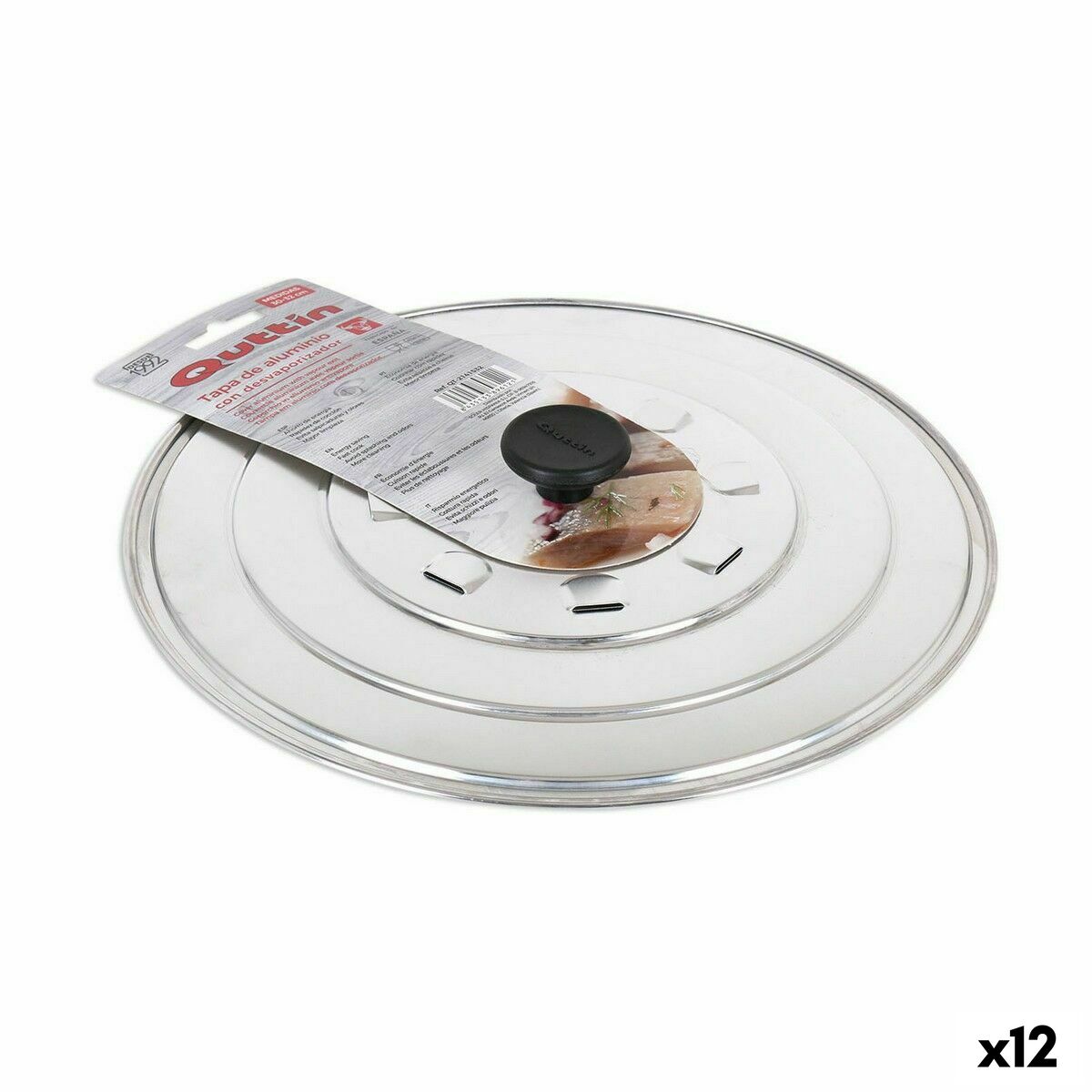 Pokrývka na panvicu s odstraňovačom pary Quttin Aluminium Ø 32,5 cm (12 kusov)