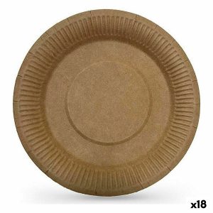 Sada tanierov Algon Jednorázový; nevratný Kraft papier 10 Kusy 23 cm (18 kusov)