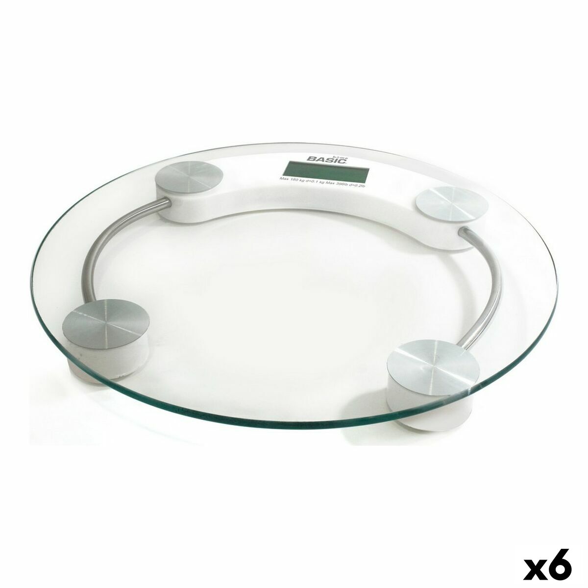 Digitálna Osobné Váha Basic Home Transparentná 33 x 3,5 cm (6 kusov)