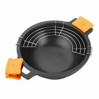 Panvica BRA Braisogona_A272028 Čierna Čierna/Oranžová Kov Aluminium Ø 24 cm Ø 28 cm